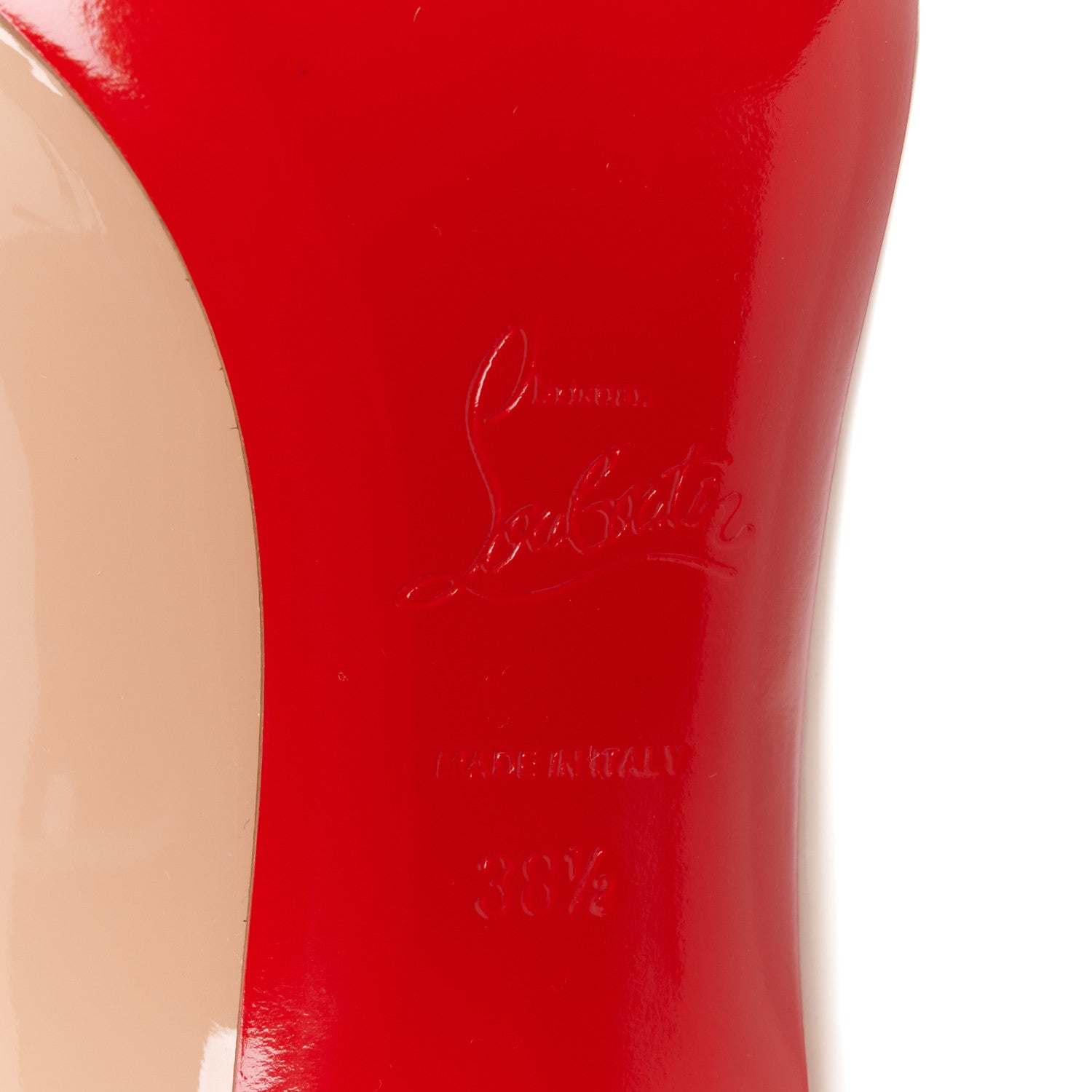Christian Louboutin Patent Cadrilla 70 Pumps 38.5 Nude 6 of 8