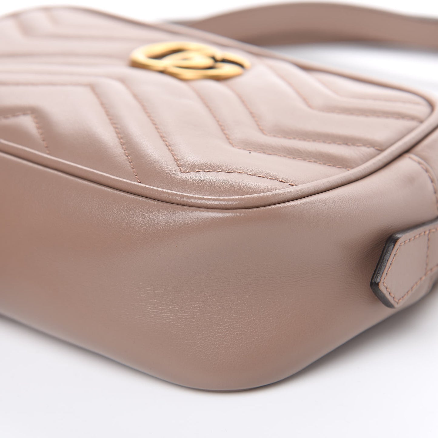 Calfskin Matelasse Mini GG Marmont Chain Shoulder Bag Porcelain Rose