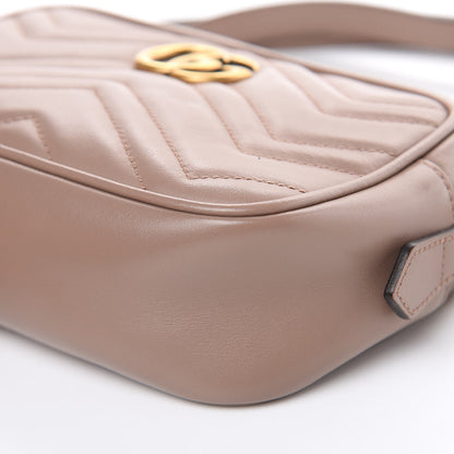 Gucci Calfskin Matelasse Mini GG Marmont Chain Shoulder Bag Porcelain Rose 9 of 15