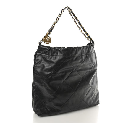 Chanel Shiny Calfskin Quilted Chanel 22 Black 4 of 11