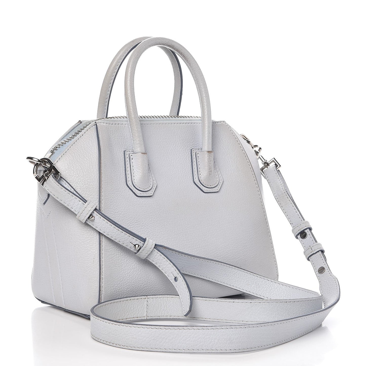 Sugar Goatskin Mini Antigona Light Blue