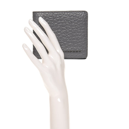 Burberry Signature Grain Calfskin Folding Wallet Stone Grey 2 of 6