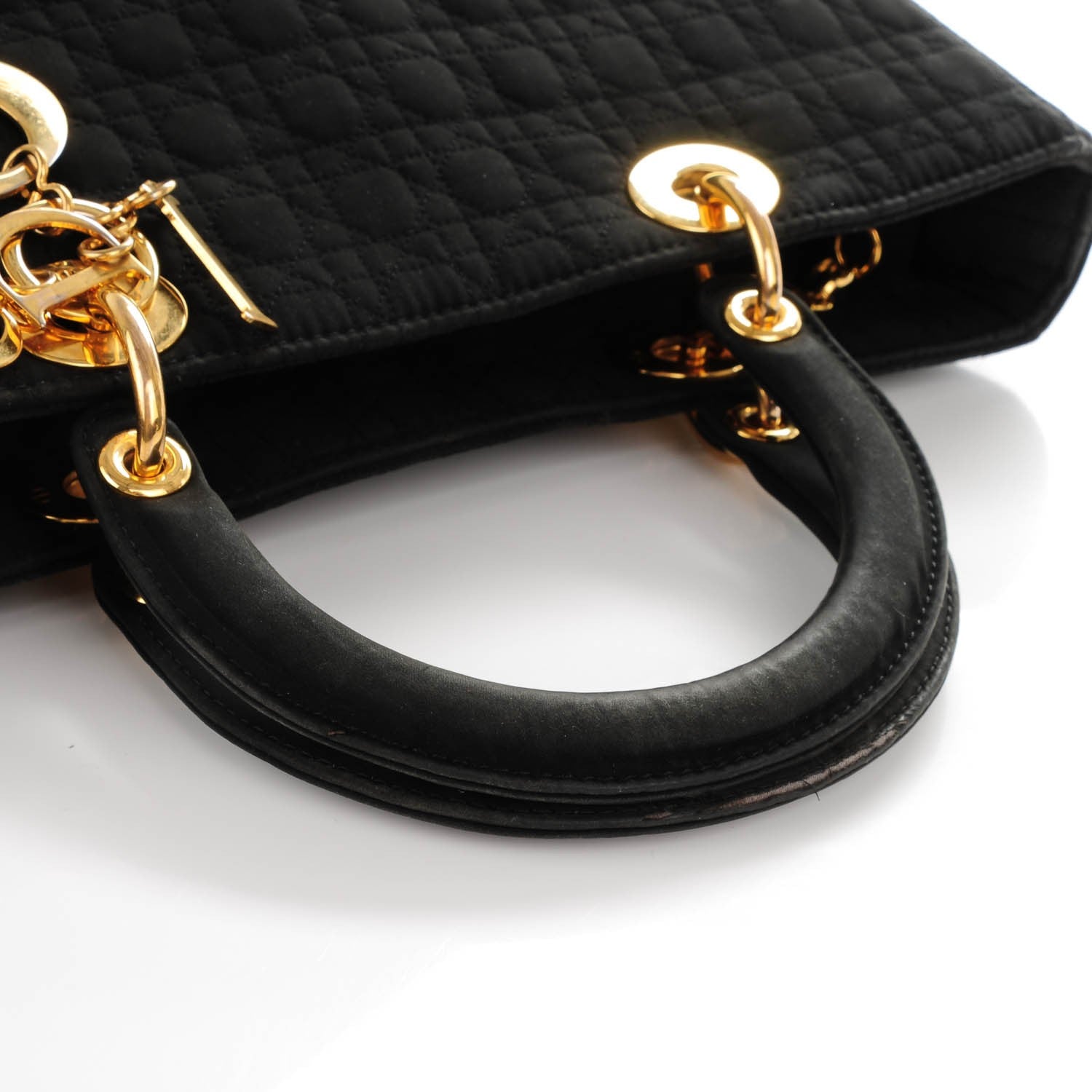 Christian Dior Nylon Cannage Large Lady Dior Black 8 of 10