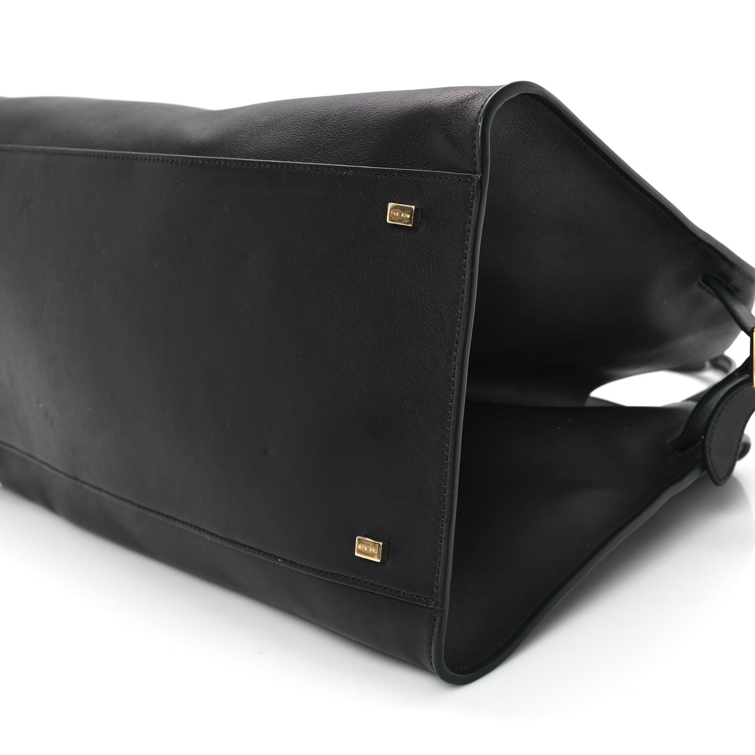 The Row Polished Saddle Calfskin Soft Margaux 15 Black 9 of 10