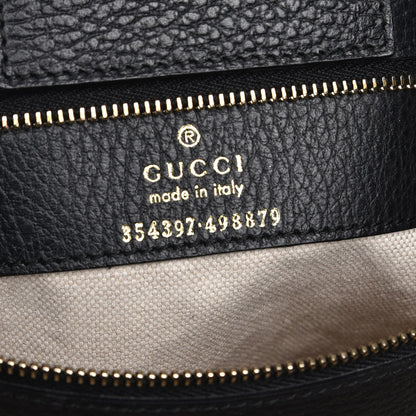 Gucci Pebbled Calfskin Medium Swing Tote Black 5 of 6