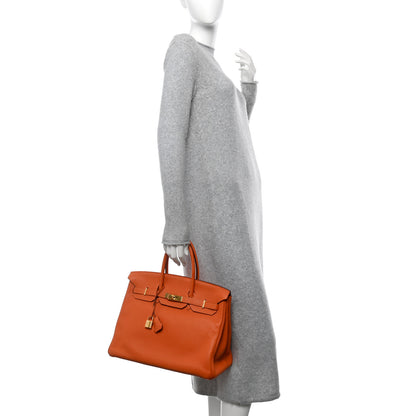 Hermes Togo Birkin 35 Orange 2 of 14
