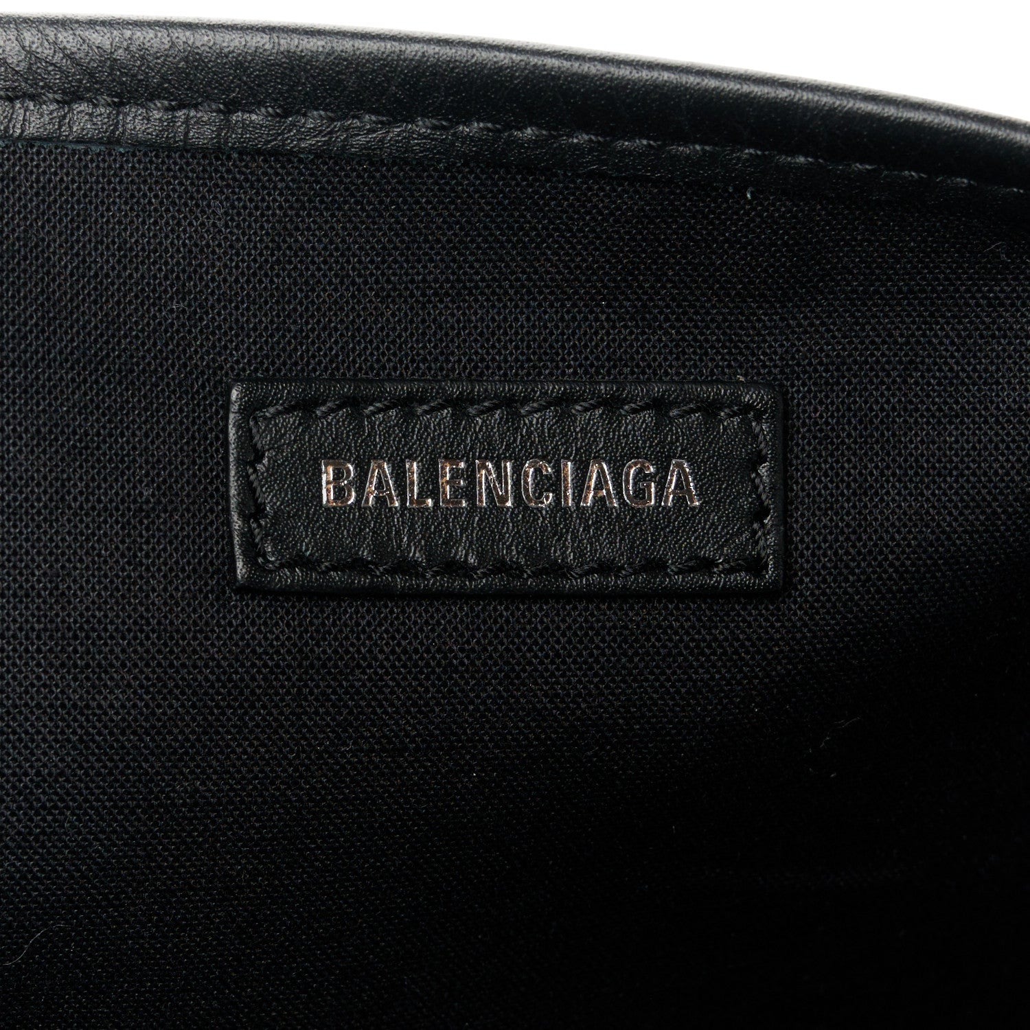 Balenciaga Cotton Canvas Satin Calfskin M Navy Cabas Natural Black 7 of 12