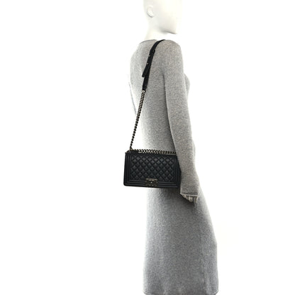 Chanel Lambskin Quilted Medium Boy Flap Black 2 of 10