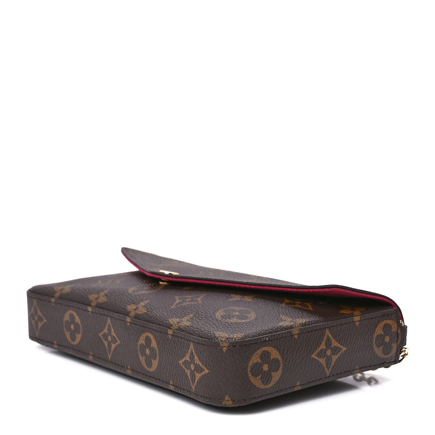 Monogram Pochette Felicie Chain Wallet Fuchsia
