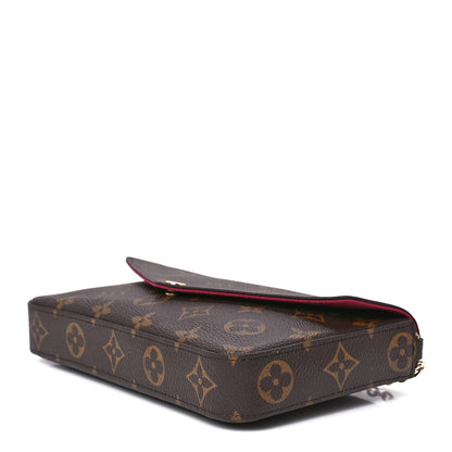 Louis Vuitton Monogram Pochette Felicie Chain Wallet Fuchsia 7 of 10