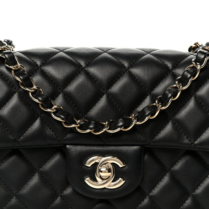 Chanel Lambskin Quilted Mini Rectangular Flap Black 9 of 12