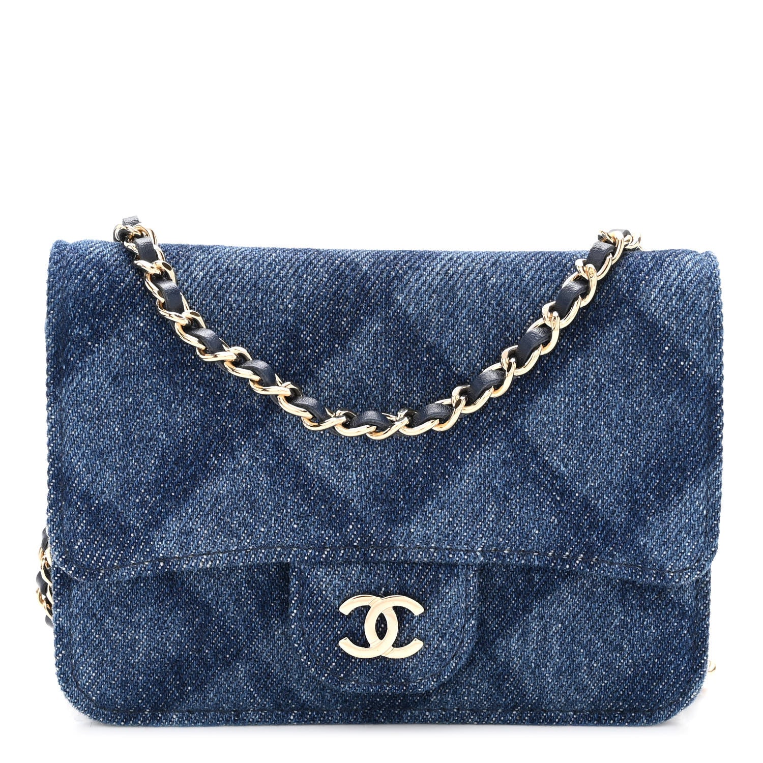 Chanel Denim Printed Belt Bag Dark Blue 1 of 10