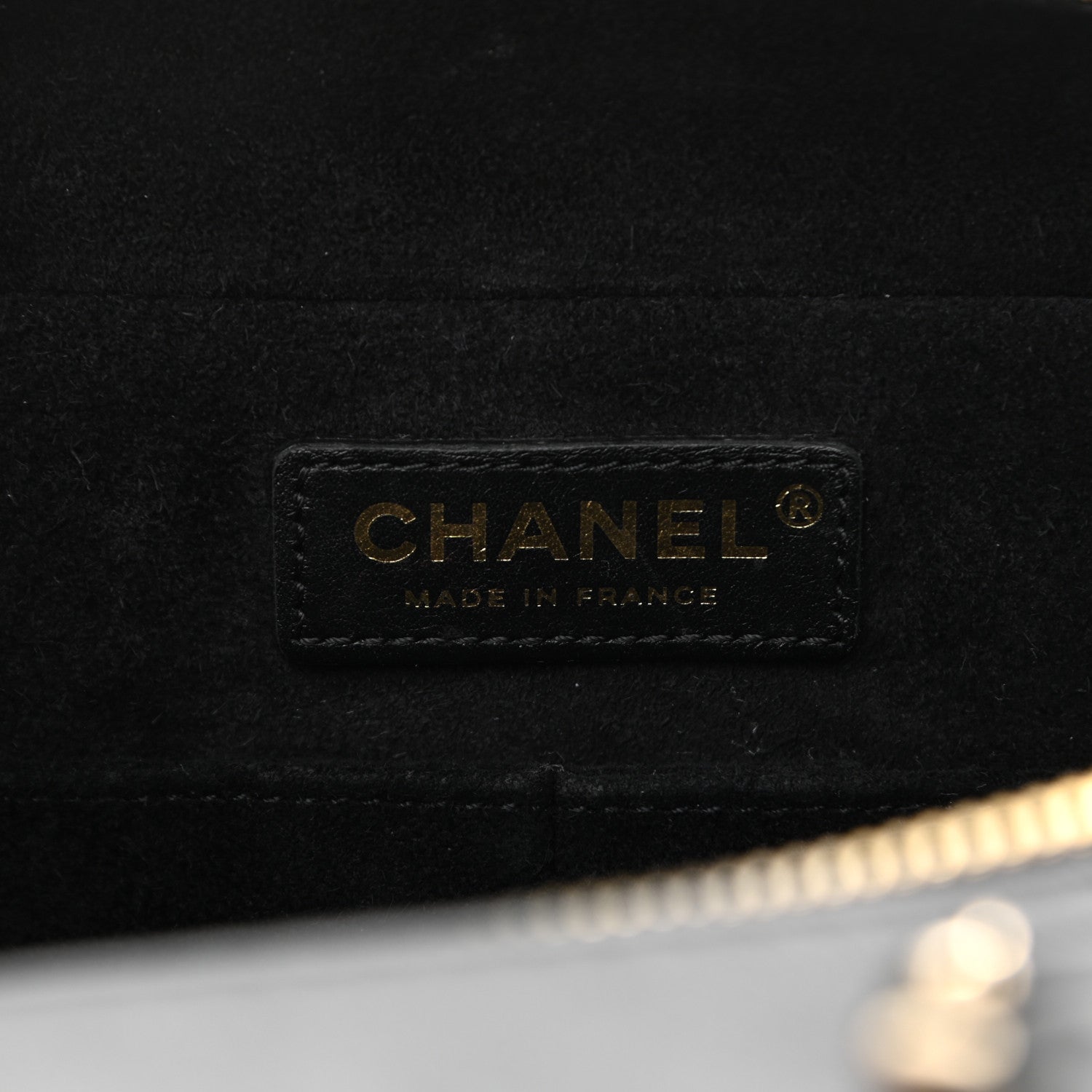 Chanel Calfskin Quilted Travel Kit Vanity Case Black 6 of 11