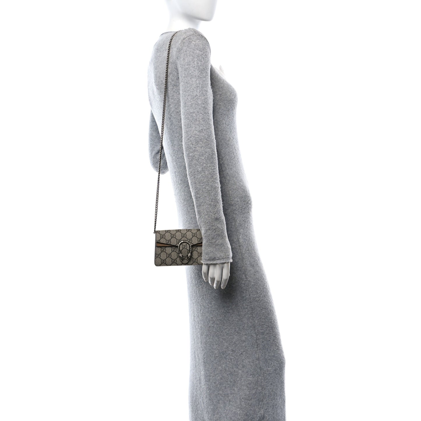 GG Supreme Monogram Super Mini Dionysus Shoulder Bag Taupe