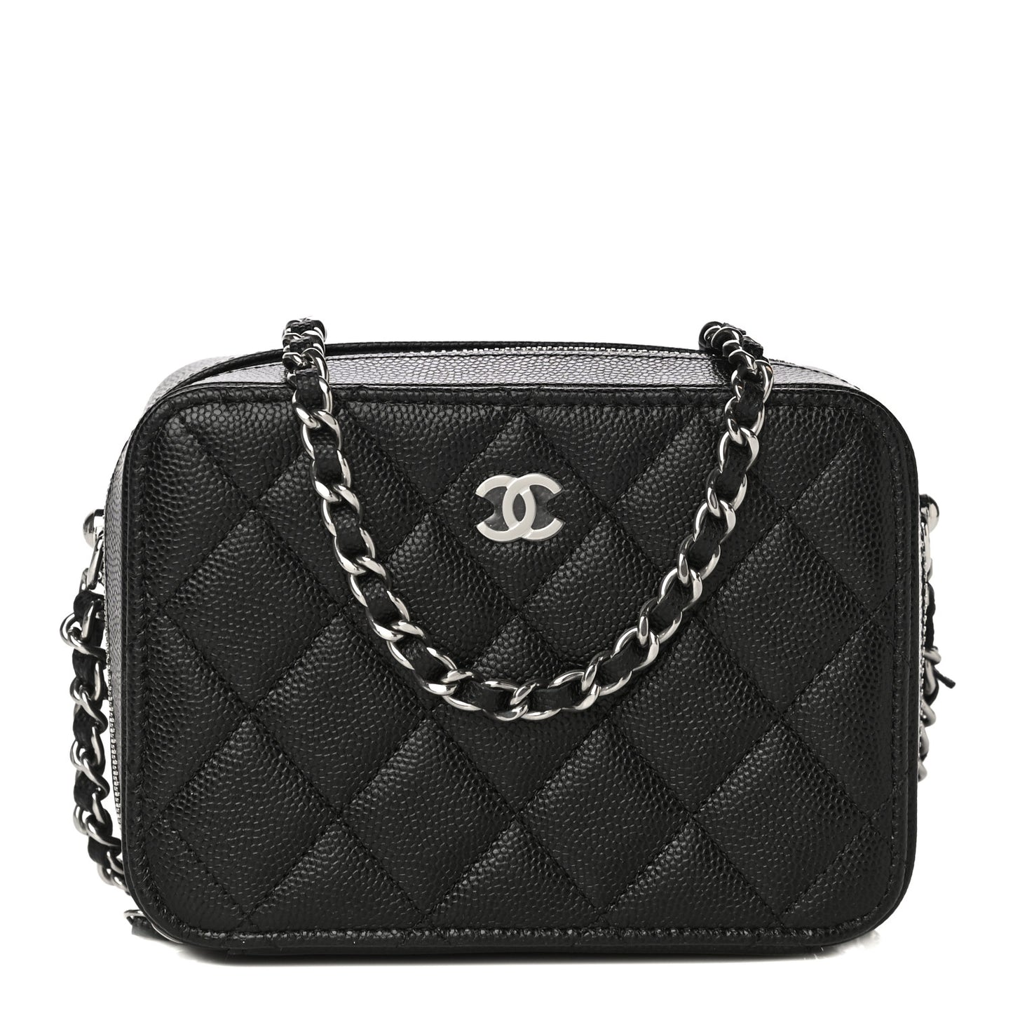 Caviar Quilted Camera Bag Black