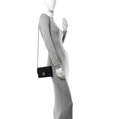 Gucci Guccissima Icon Chain Wallet Black 2 of 13