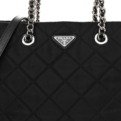 Prada Nylon Tessuto Impuntu Quilted Tote Black 7 of 10
