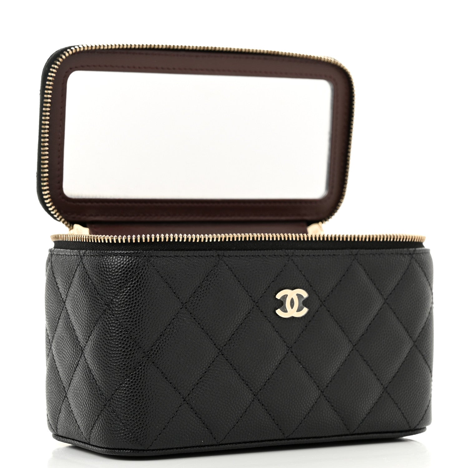 Chanel Caviar Quilted Small Vanity Case With Chain Black 5 of 12