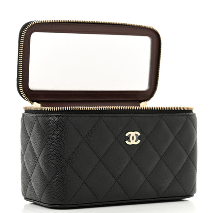 Chanel Caviar Quilted Small Vanity Case With Chain Black 5 of 12