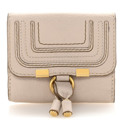 Chloe Grained Calfskin Marcie Square Wallet Abstract White 1 of 10