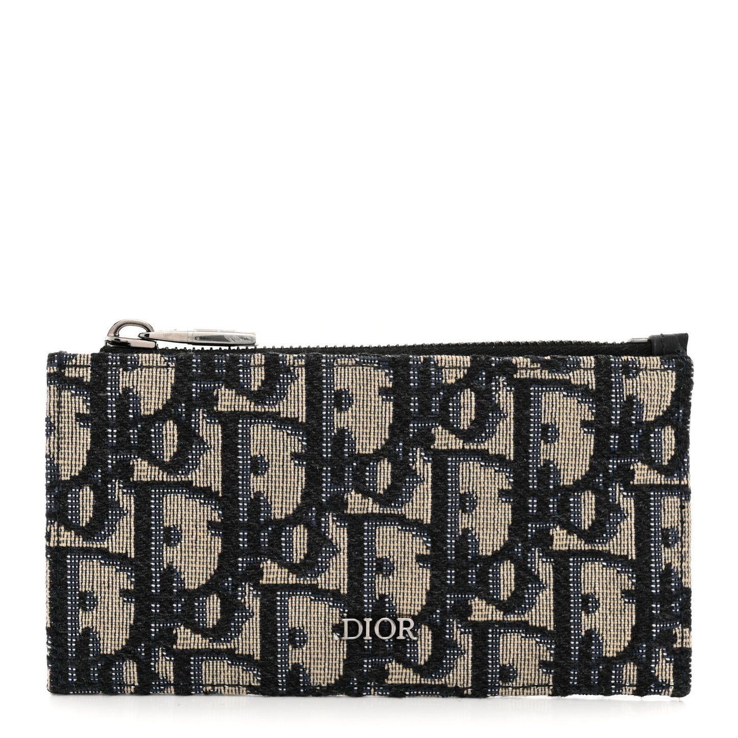 Oblique Dior Pouch Wallet Black