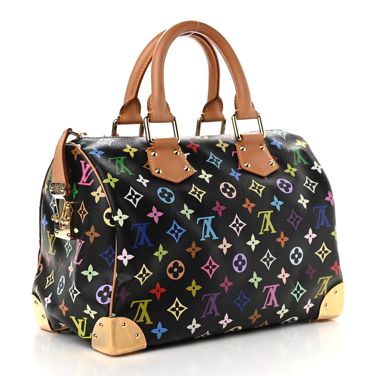 Louis Vuitton Monogram Multicolor Speedy 30 Black 3 of 9