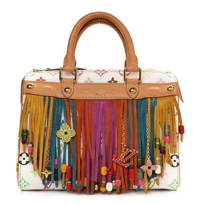 Louis Vuitton Monogram Multicolor Fringe Speedy 25 White 1 of 11