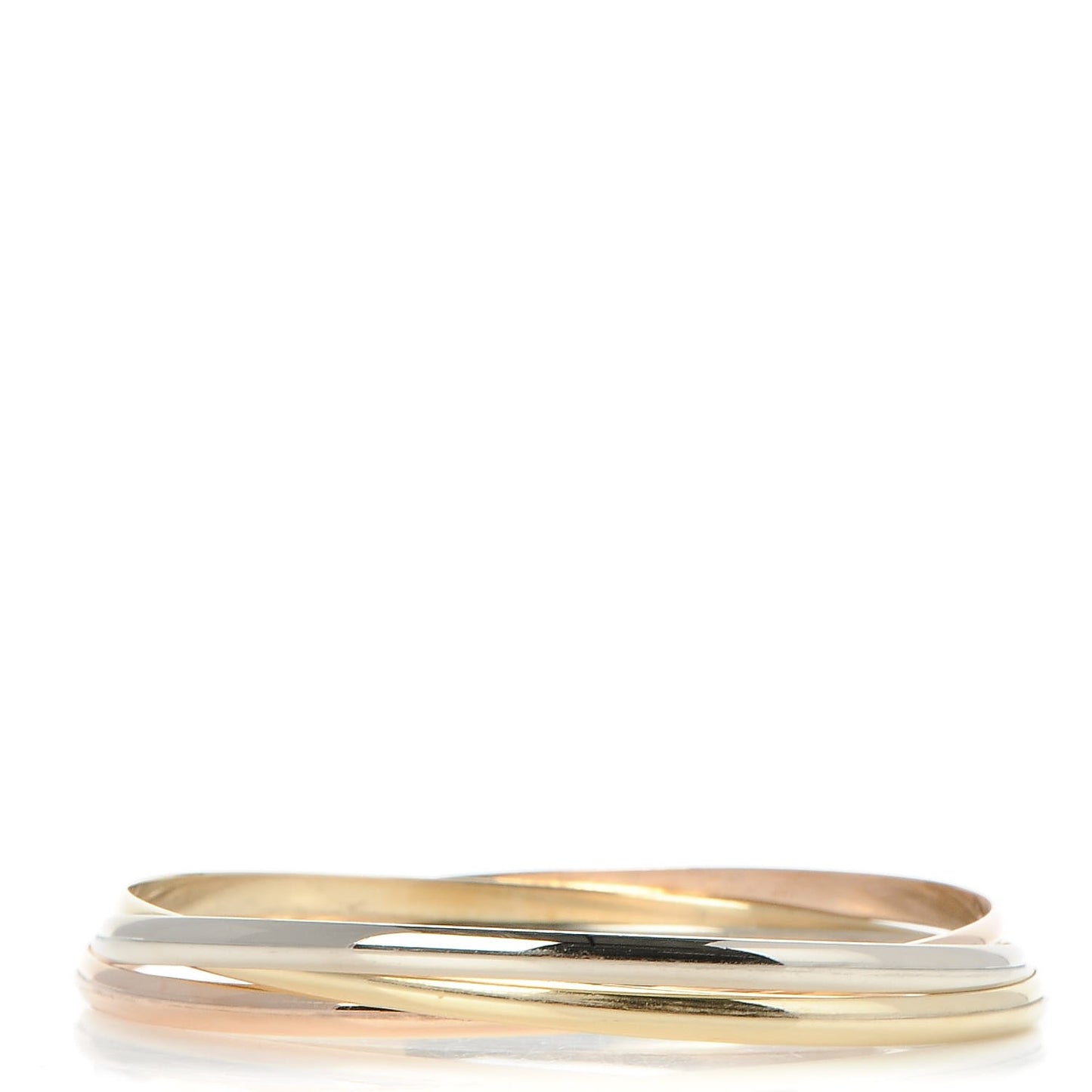 18K Pink Yellow White Gold Trinity Bangle 64