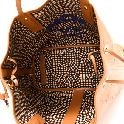 MCM Visetos Medium Liz Reversible Shopper Tote Cognac 8 of 16