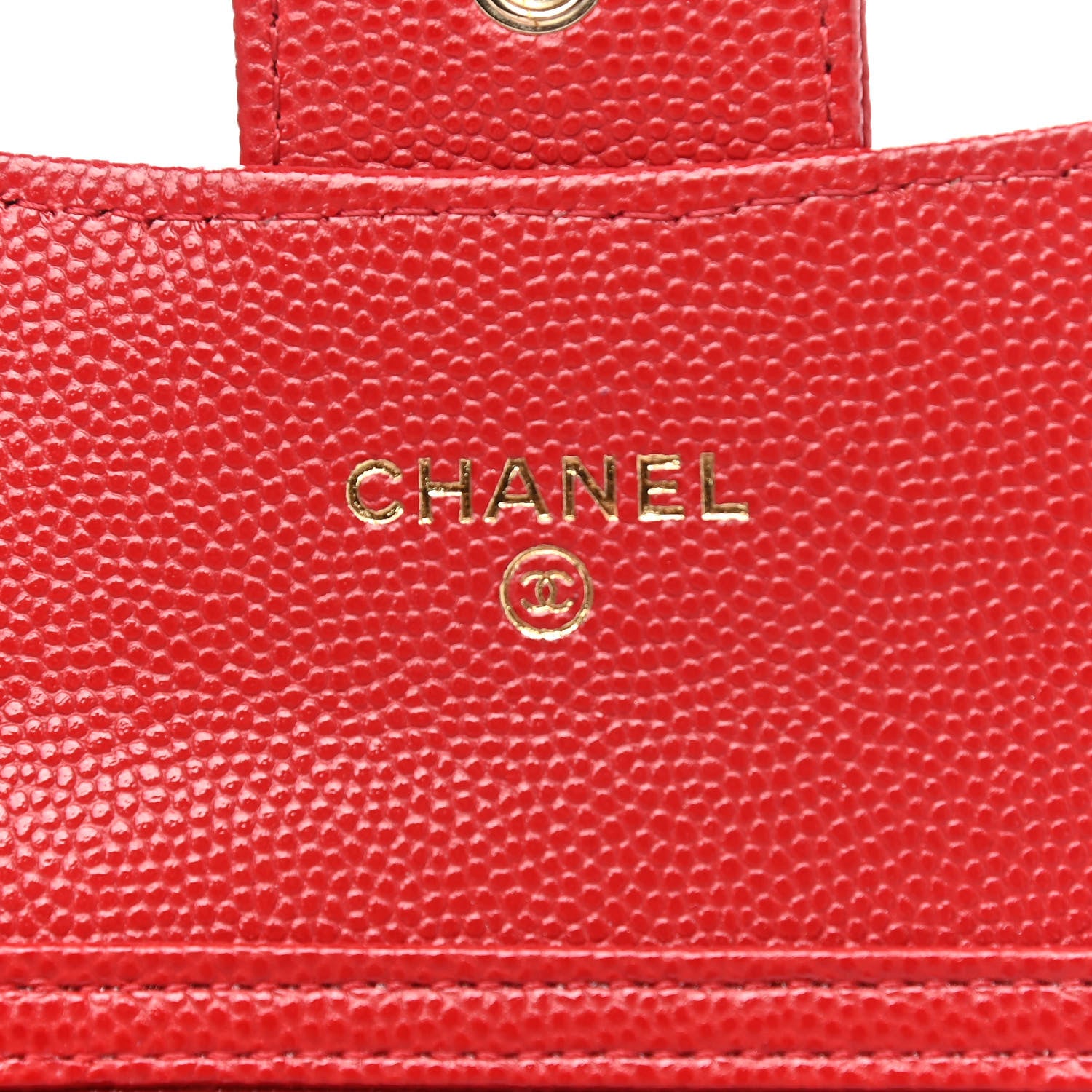 Chanel Caviar Quilted Flap Card Holder On Chain Red 6 of 9