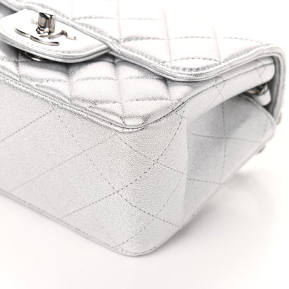 Chanel Metallic Lambskin Quilted Mini Square Flap Silver 10 of 10