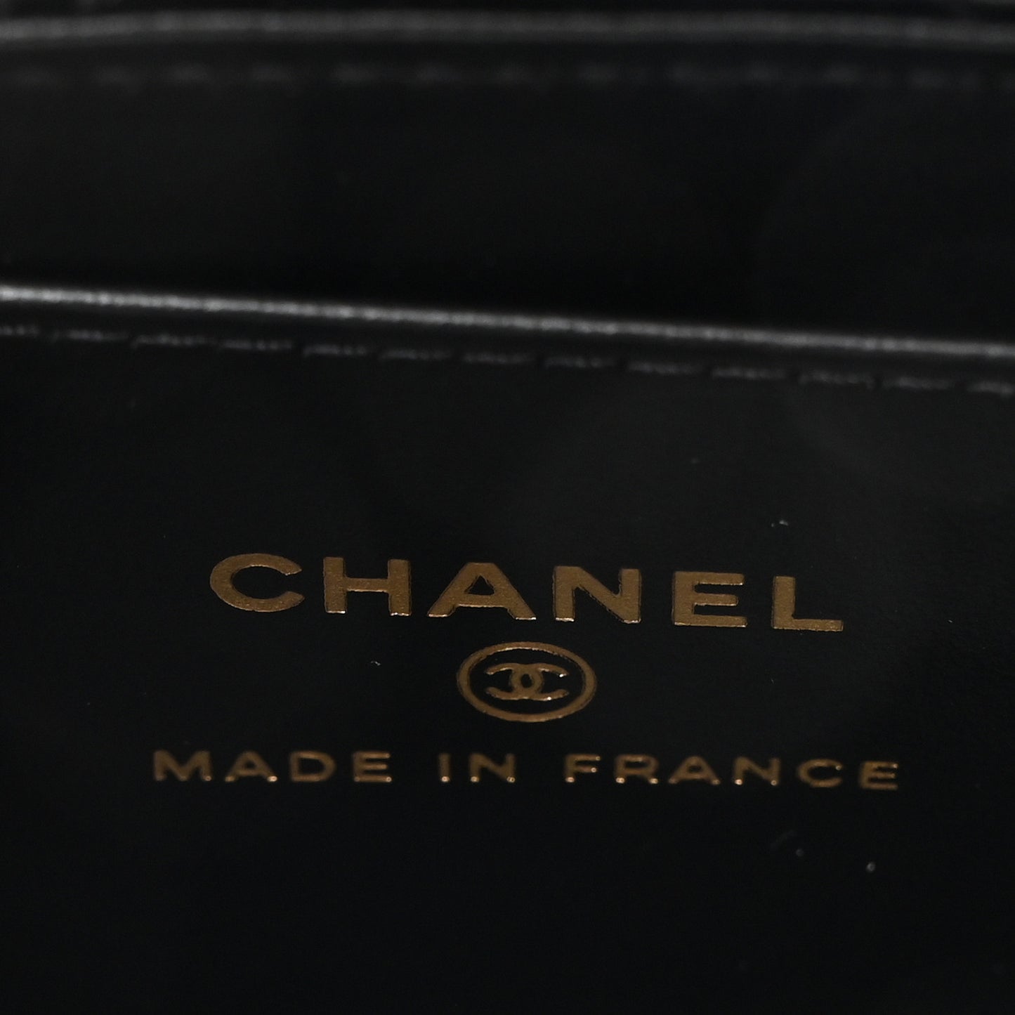 Shiny Aged Calfskin Quilted Mini Nano Kelly Shopper Black