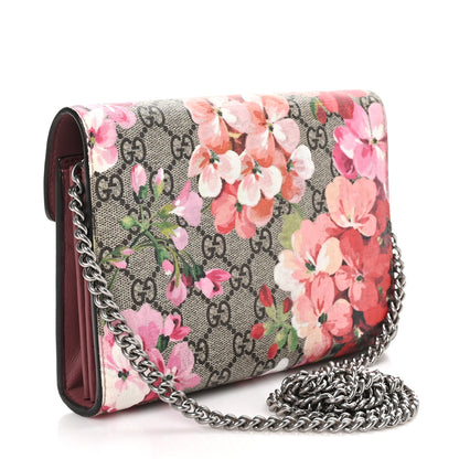 Gucci GG Supreme Monogram Blooms Mini Dionysus Chain Wallet Beige Multicolor Dry Rose 3 of 11