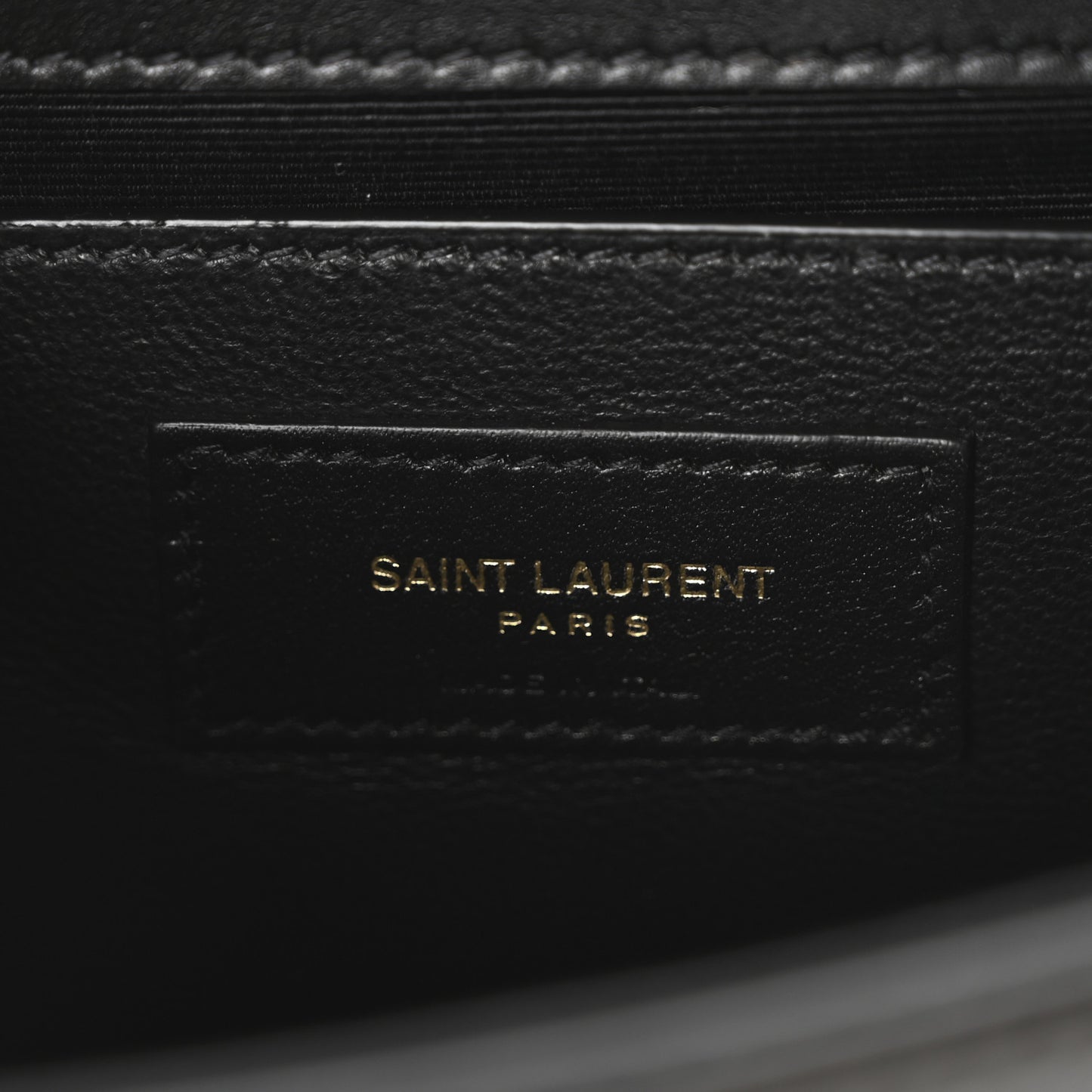 Patent Linear Embossed Small Classic Monogram Kate Tassel Satchel Black
