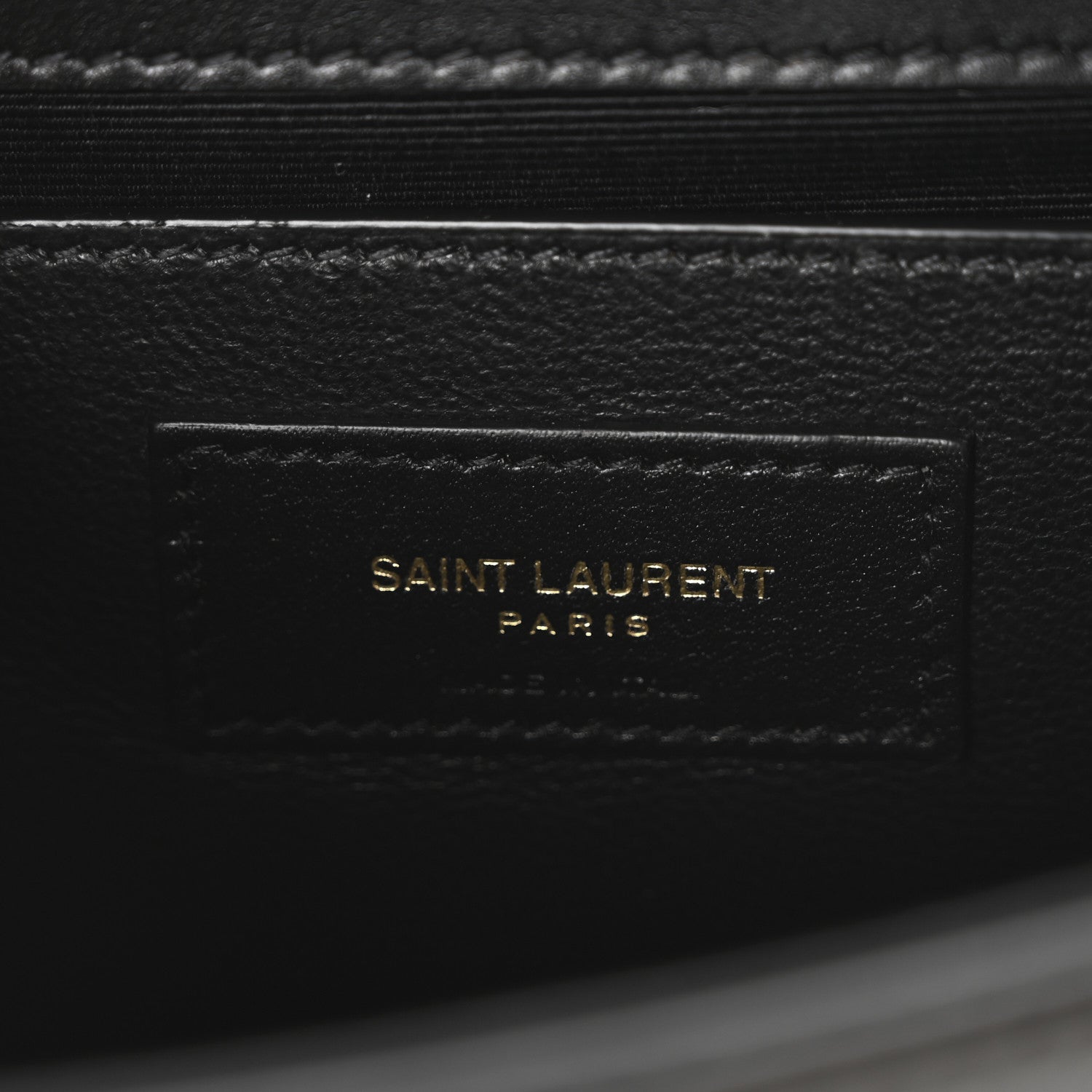 Saint Laurent Patent Linear Embossed Small Classic Monogram Kate Tassel Satchel Black 6 of 10