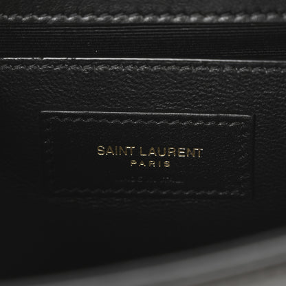 Saint Laurent Patent Linear Embossed Small Classic Monogram Kate Tassel Satchel Black 6 of 10
