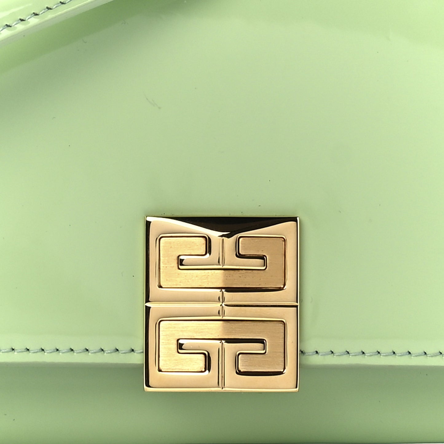 Shiny Calfskin 4G Wallet on Chain Pistachio