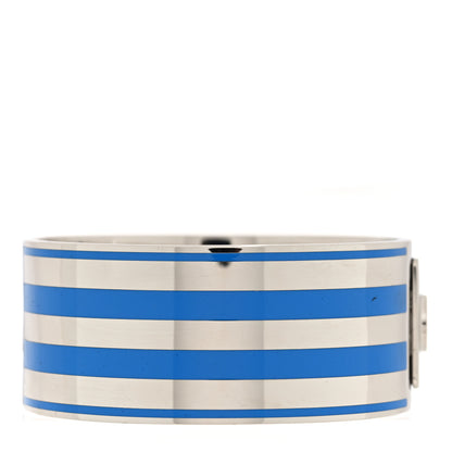 Gucci X ADIDAS Metal Enamel Cuff Bracelet S Silver Blue 3 of 4