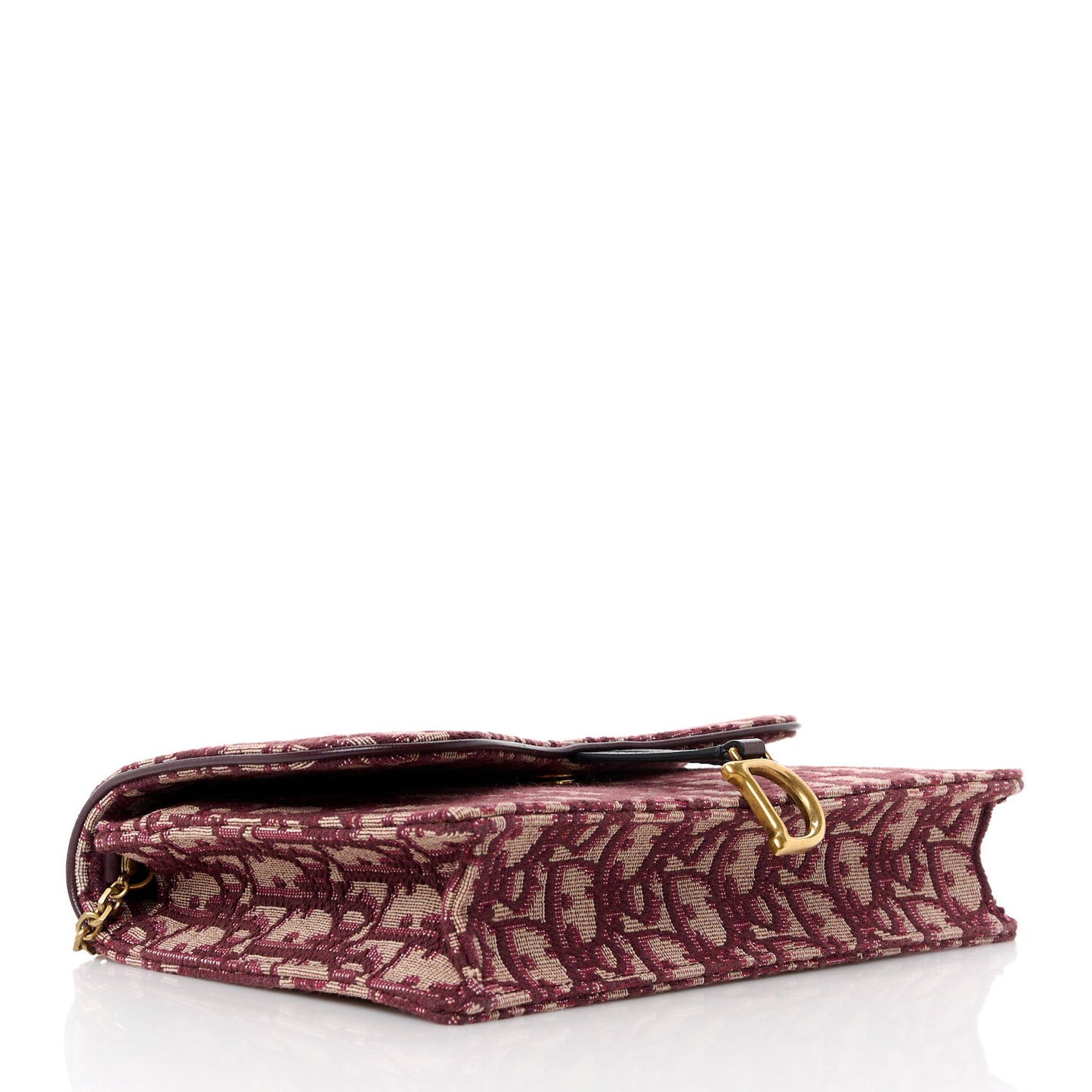 Oblique Saddle Chain Pouch Burgundy