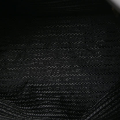 Prada Vitello Phenix Embossed Logo Hobo Black 5 of 10