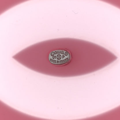 Chanel Resin CC Wide Cuff White Pink 4 of 4