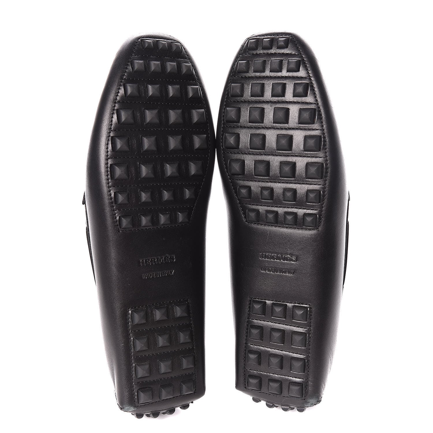 Hermes Calfskin Womens Oscar Loafers 38 Black 7 of 11