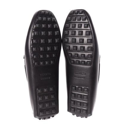 Hermes Calfskin Womens Oscar Loafers 38 Black 7 of 11