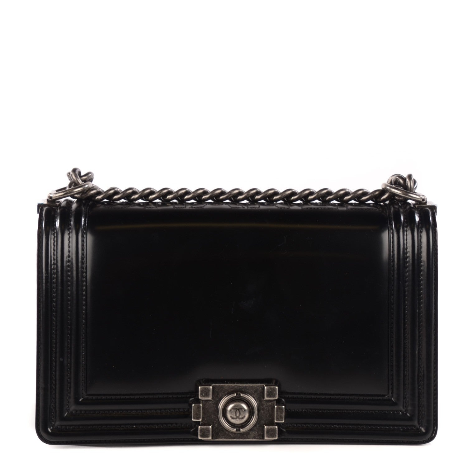 Chanel Glazed Calfskin Medium Boy Flap Black 1 of 9