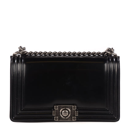 Chanel Glazed Calfskin Medium Boy Flap Black 1 of 9
