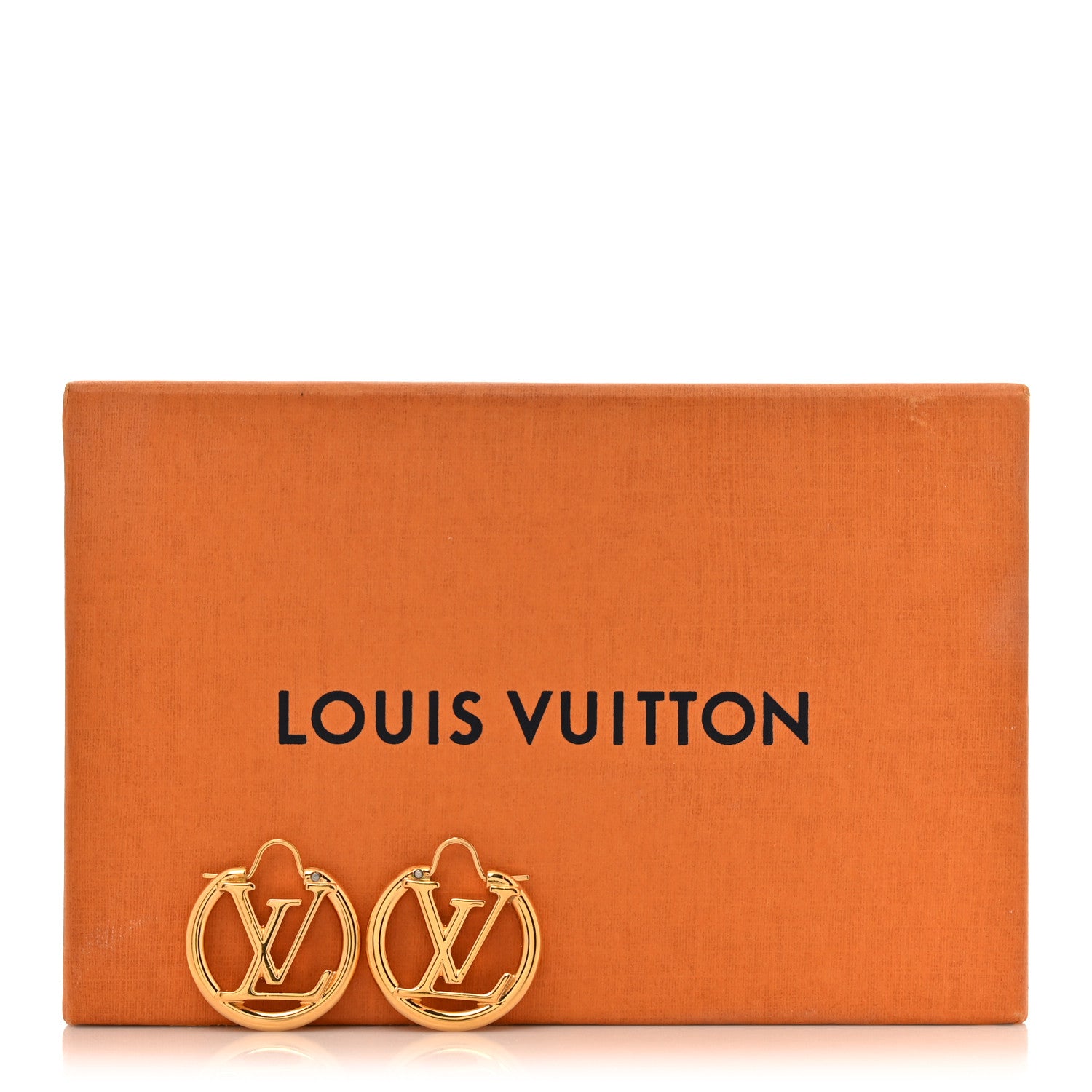 Louis Vuitton Metal Small Louise Hoop Earrings Gold 5 of 5