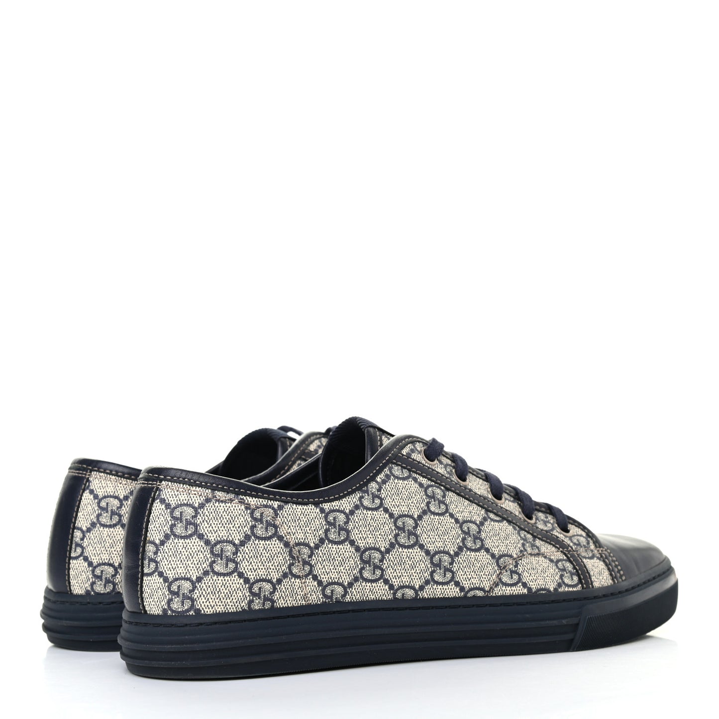GG Supreme Monogram Mens Sneakers 7 Navy