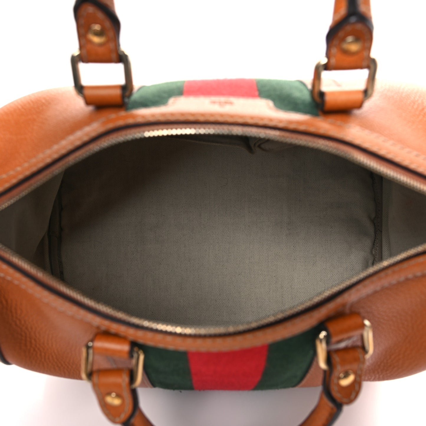 Calfskin Vintage Web Medium Boston Tobacco
