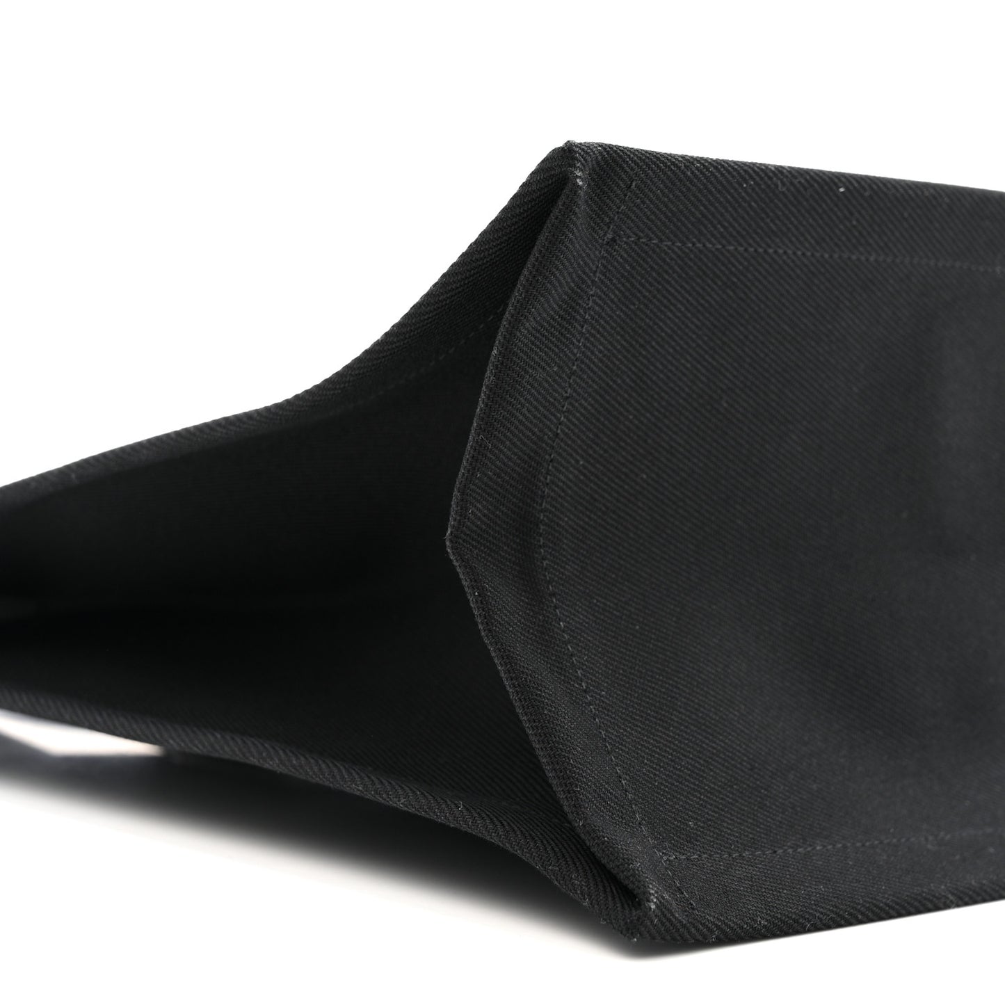 Linen Calfskin Rive Gauche Tote Black