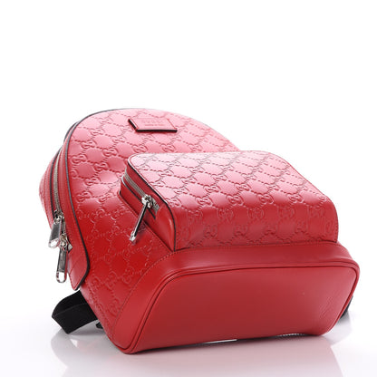 Gucci Guccissima Signature Small Day Backpack Hibiscus Red 4 of 7